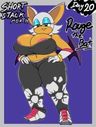 1girls 2023 bat big_breasts boobs breasts cleavage female huge_breasts jyto nip_slip nipple_slip nipples pants rouge_the_bat sonic_(series) sonic_the_hedgehog_(series) thick thick_thighs top wide_hips