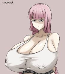 1girls 2023 artist_name asian_female big_breasts bleached bleached_clothing blossom_hope bra breasts breasts_bigger_than_head erect_nipples female hime_cut huge_breasts large_breasts long_hair looking_at_viewer nipple_slip pale-skinned_female pink_hair sakura_kawakami smile smiling_at_viewer solo woomler