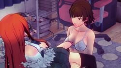 1futa 1girls 3d animated big_penis erection futa_on_female futanari getting_erect huge_cock imminent_oral imminent_sex koikatsu lampman makoto_niijima no_sound penis_awe penis_out persona persona_5 sakura_futaba submissive_female surprised sweat tagme video