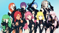 3d 6+girls 9girls alternate_costume annette_fantine_dominic artist_request bernadetta_von_varley cosplay edelgard_von_hresvelg female female_only fire_emblem fire_emblem:_three_houses flayn_(fire_emblem) hapi_(fire_emblem) hilda_valentine_goneril ingrid_brandl_galatea kronya_(fire_emblem)_(cosplay) lysithea_von_ordelia marianne_von_edmund multiple_girls nintendo post-timeskip pre-timeskip source_request