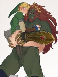 2boys anal anal_penetration anal_sex boner clothed clothed_sex clothing couple erect_penis erection femboy ganondorf kukumomo link long_hair long_hair_male male_only muscles muscular muscular_male nude pretty_boy size_difference tagme the_legend_of_zelda yaoi