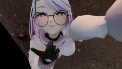 1girls 3d 3d_animation animated blue_hair female first_person_view glasses gradient_hair indie_virtual_youtuber mmd nile_pereira no_sound open_mouth oral_vore pink_hair tagme video virtual_youtuber vore