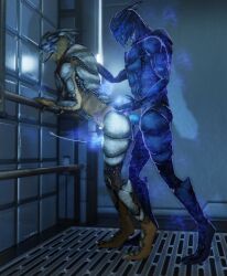 3d_(artwork) absurd_res alien anal anal_orgasm anal_sex ass biotics blue_penis bodily_fluids bodypaint celius_acillion cum cum_drip cum_in_ass cum_inside cum_on_butt cum_while_penetrated cumshot digital_media_(artwork) dripping duo ejaculation erection face_paint garrus_vakarian genital_fluids genitals hand_on_shoulder hands-free hi_res humanoid humanoid_on_humanoid humanoid_penetrated humanoid_penetrating humanoid_penetrating_humanoid inside intraspecies male male/male male_penetrated male_penetrating male_penetrating_male mass_effect nude penetration penis rooking sex standing standing_sex turian