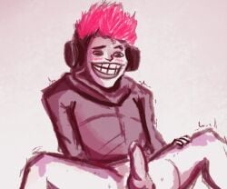 1boy bad_anatomy gay glogloking male male_only penis pink_hair putamadrellamenadios toony xd