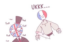 2boys countryhumans english_text france_(countryhumans) lemonpy male simple_background text united_kingdom_(countryhumans) white_background