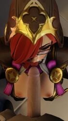 3d animated athletic_female blowjob broken_covenant_miss_fortune broken_covenant_series deepthroat face_fucking fellatio glasses huge_breasts human kneeling kneeling_oral_position large_breasts league_of_legends light-skinned_male long_hair male miss_fortune nun partially_clothed penis pov red_hair sandwichmoth_(artist) sound tagme video