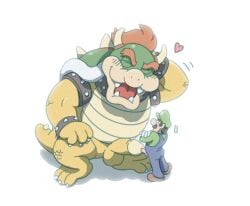 2boys armband balls bashful blush boner bowser bracelet chuchugelee claws closed_eyes clothing collar duo erection facial_hair footwear gay genitals hair hat headgear headwear heart hi_res horn human humanoid_genitalia humanoid_penis jewelry koopa luigi male male/male male_only mammal mario_(series) moustache nintendo nude overalls penis penises_touching red_hair scalie shell shoes spiked_armband spiked_bracelet spiked_collar spiked_shell spiked_tail spikes spikes_(anatomy) tagme yaoi