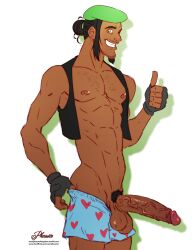 big_penis dark-skinned_male dark_male_only dark_skin disney gijinka goofy male male_focus male_only melanin muscles muscular muscular_male phausto solo solo_male