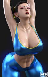 1girls 3d big_ass big_breasts cammy_stretch capcom chun-li clothed clothed_female clothes clothing female female_only hagiwara_studio mature_female milf solo straight_hair street_fighter street_fighter_6 tagme thick_thighs tight_clothing tights