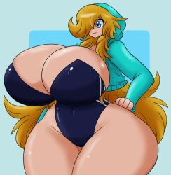 ass_bigger_than_head boob_window breasts dumptruck_ass female female_only huge_breasts hyper_ass hyper_breasts jumneyarts no_bra revealing_clothes rosajon_(protonjon) sideass sideboob tagme thick_thighs wide_hips