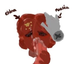 blowjob blowjob_face china china_(countryhumans) countryhumans love red_eyes russia russia_(countryhumans) straight