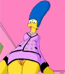 blue_hair clitoris color female female_only gkg human labia marge_simpson pussy solo tagme the_simpsons upskirt