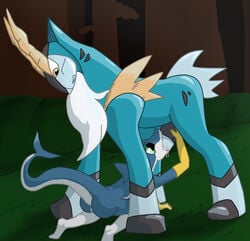 1boy cervine cetacean cobalion fellatio female feral fursona huge_cock male no_humans oral oral_sex penis pokemon shark straight