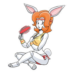 1girls 2010 anthro breasts bunny_ears bunny_tail carelessdoodler empress_frieda female fur furry headband lagomorph mammal milf mother rabbit red_hair samurai_pizza_cats shirt short_hair shorts sitting solo tail white_background white_body