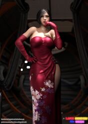 1girls 3d ada_wong ada_wong_(adriana) artist_name asian asian_female ass big_breasts black_hair breasts brown_eyes busty capcom chinese_dress curvaceous curves curvy dark_hair dress elbow_gloves eyelashes female female_focus female_only fully_clothed hair hips hourglass_figure human large_breasts legs lewdmonkeyatwork lewdmonkeywork light-skinned_female light_skin lips medium_hair resident_evil resident_evil_2 resident_evil_2_remake resident_evil_4 resident_evil_4_remake short_hair solo thick_thighs thighs thin_waist voluptuous waist watermark wide_hips