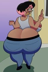 ass_cleavage ass_window big_ass bubble_butt butt_crack freaknik muffin_top teaset_haliley