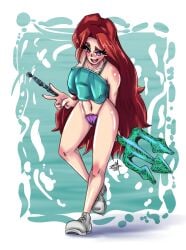 chelsea_(ruby_gillman) dreamworks gyarugaka human_form legs mermaid_girl red_hair ruby_gillman,_teenage_kraken teenage_girl