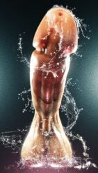 big_penis dick male penis realistic splashing water wet
