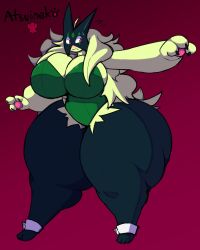 atsuinekowo big_breasts breasts female huge_breasts meowscarada pokémon_(species) pokemon pokemon_sv thick_thighs wide_hips