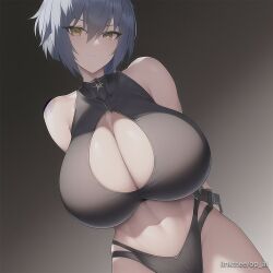 ai_generated huge_breasts op_ai short_hair tomboy