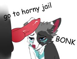 anthro blue_eyes border_collie canid canine canis collie domestic_dog duo floppy_ears genitals go_to_horny_jail gordiethecollie herding_dog knot male male/male mammal meme pastoral_dog penis sheepdog thedarkestdream