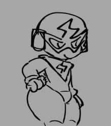 big_ass_(male) bulge_through_clothing clothes elec_man mega_man mega_man(classic) no_color sketch thick_thighs