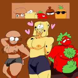 3boys buff cheese_toppin fat_man gay muscular_male mushroom_toppin pizza_tower tomato_toppin toppin_guys twink underwear