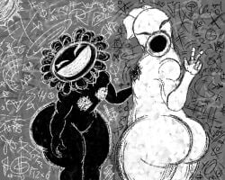 2girls 5_fingers ass belly belly_button black_and_white black_body boobs bottom_heavy breasts censored censored_breasts covering_pussy creepypasta deadplants doodle duo duo_female duo_focus edgy exposed_breasts female female_only flat_chest flat_chested flower friends girly graffiti group hips huge_ass huge_butt humanoid humanoid_female illuminati large_ass leaf monochrome naked naked_female nipples no_bra no_clothes no_clothing no_futa no_humans no_panties no_shading no_shadow no_shoes no_tail not_furry nude nude_female passionate peace_sign peashooter peashooter_(pvz) petals petite petite_body petite_female plant plant_girl plant_humanoid plantie plants plants_vs_zombies posing pvz raspberryguy shirtless short_stack shorts shortstack small_breasts small_female small_nipples smile solar_flare_(pvz) standing sunflower sunflower_(pvz) text thick_ass thick_thighs thighs tic-tac-toe tits touching_arm touching_face underboob white_body white_skin wide_hips words yuri