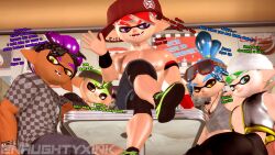 3d inkling inkling_boy looking_at_viewer muscular muscular_male naughtyxink octoling octoling_boy splatoon tagme yaoi