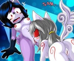 amaterasu_(ssxu) cunnilingus lesbian_sex original_character samueld sonic_(series) sonic_the_hedgehog_(series) super_sonic_x_universe susanoo_(ssxu)