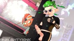 2boys 3d inkling inkling_boy male_only masturbation muscular muscular_male naughtyxink octoling octoling_boy public public_masturbation splatoon tagme yaoi