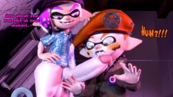 1boy 3d 3d_(artwork) aloha_(splatoon) army_(splatoon) coroika dialogue gay inkling inkling_boy male male_focus male_only naughtyxink penis presenting_penis smooth_skin splatoon splatoon_(manga) tagme text yaoi