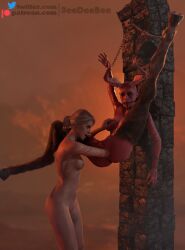 2girls 3d 3eedeebee anal anal_fisting anal_insertion anus ass blender cd_projekt_red chained chains ciri deep_penetration demon demon_girl demon_horns demoness elbow elbow_deep elbow_deep_fisting fantasy fist fisting hand_on_breast hell nude nude_female questionable_consent restrained succubus succubus_(the_witcher) succubus_horns the_witcher_(series) the_witcher_3:_wild_hunt