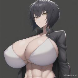 ai_generated ghost_in_the_shell huge_breasts kusanagi_motoko op_ai short_hair tomboy