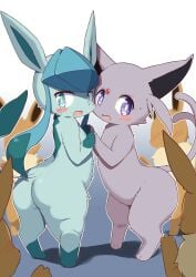 2023 2boys 2girls 4_toes adorable ambiguous_focus ass blush bodily_fluids cute cute_face digital_media_(artwork) duo_focus eevee eeveelution espeon feet female feral feral_focus fur generation_1_pokemon generation_2_pokemon generation_4_pokemon glaceon group hand_holding hi_res kemono koorinezumi male nintendo paws pokemon pokemon_(species) sweat sweatdrop tail toes