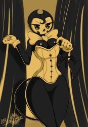 1girls bendy bendy_and_the_ink_machine bendy_fem bethy_(laranthrod) bottomless female female_only laranthrod latiar solo tagme