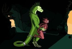 anal anal_sex animated anthro anthro_on_feral anthro_penetrated cave dinosaur dragon dromaeosaurid dungeon duo feral feral_penetrating feral_penetrating_anthro genitals hryssar kobold lithulraptor male male/male male_penetrated male_penetrating male_penetrating_male penetration penis reptile scalie sex size_difference smaller_penetrated terens theropod veko zoophilia