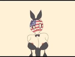 1girls america animated cocomooooochi countryhumans countryhumans_girl no_pupils no_sound pink_nipples playboy_bunny simple_background tagme united_states_of_america_(countryhumans) video white_background white_eyes