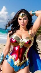 1girls ai_generated amazon amazonian big_breasts black_hair curvy curvy_figure dc dc_comics female female_only heroine light-skinned_female light_skin solo solo_female superhero superheroine uncanny_valley unknown_artist wide_hips wonder_woman wonder_woman_(series)