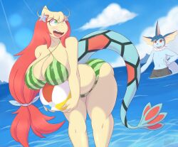 big_ass big_breasts breasts bubble_butt eeveelution huge_ass milotic pokémon_(species) pokemon snackbunnii vaporeon