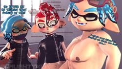 3boys 3d 3d_(artwork) age_difference angry dilf friend_wants_to_fuck_friends_parent gay imminent_sex inkling inkling_boy male male_only muscular muscular_male naughtyxink nosebleed octoling octoling_boy parent pecs seductive seductive_smile splatoon tagme text yaoi