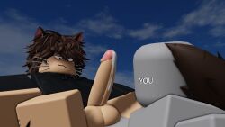 1boy 3d anon cat_ears cat_tail catboy gay kraxxcat nude precum roblox robloxian source_request tagme thick_ass