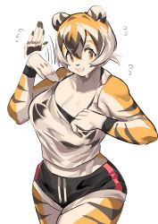 1girls anthro aspirindabaitu big_breasts breasts fanning_self female mx99926 solo solo_female sweat sweating tagme tank_top tiger tiger_girl