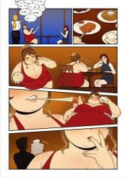 3girls better_with_salt breadsticks chubby comic female restaurant tagme waiter waitress