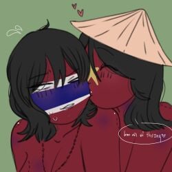 2girls color countryhumans countryhumans_girl female female_only tagme thailand_(countryhumans) vietnam_(countryhumans)