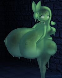 1girls big_ass breasts_bigger_than_head completely_nude completely_nude_female dark_background dungeon enormous_breasts female female_only green_skin huge_ass huge_breasts humanoid hyper hyper_breasts legendary_pokémon meloetta naked naked_female nipples nirriti nude nude_female pokémon_(species) pokemon slime slime_girl slime_transformation solo solo_female thick_thighs