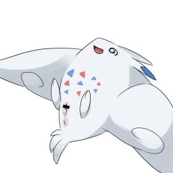 1:1 after_sex bodily_fluids censored cum cum_in_pussy cum_inside female feral gantan generation_4_pokemon genital_fluids nintendo pokemon pokemon_(species) realistic_animal solo spiral_eyes togekiss