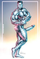 colossus erect_penis erection male male_focus male_only marvel marvel_comics muscular muscular_male nude patrick_fillion penis solo solo_male x-men