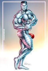 colossus male male_focus male_only marvel marvel_comics muscular muscular_male patrick_fillion solo solo_male thong x-men