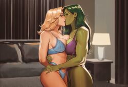2girls ai_generated big_ass big_breasts big_thighs breasts chest curvaceous curvy curvy_figure digital_media_(artwork) fantastic_four female giantess green-skinned_female green_body green_hair green_skin hips hourglass_figure huge_ass huge_breasts huge_thighs hulk_(series) invisible_woman jennifer_walters large_ass large_breasts large_female large_thighs legs light-skinned_female light_skin macro macro_female marvel marvel_comics mature mature_female mature_figure mini_giantess phophopho she-hulk slim_waist sue_richards sue_storm tall tall_female thick thick_hips thick_legs thick_thighs thighs voluptuous voluptuous_female waist wide_hips wide_thighs yuri